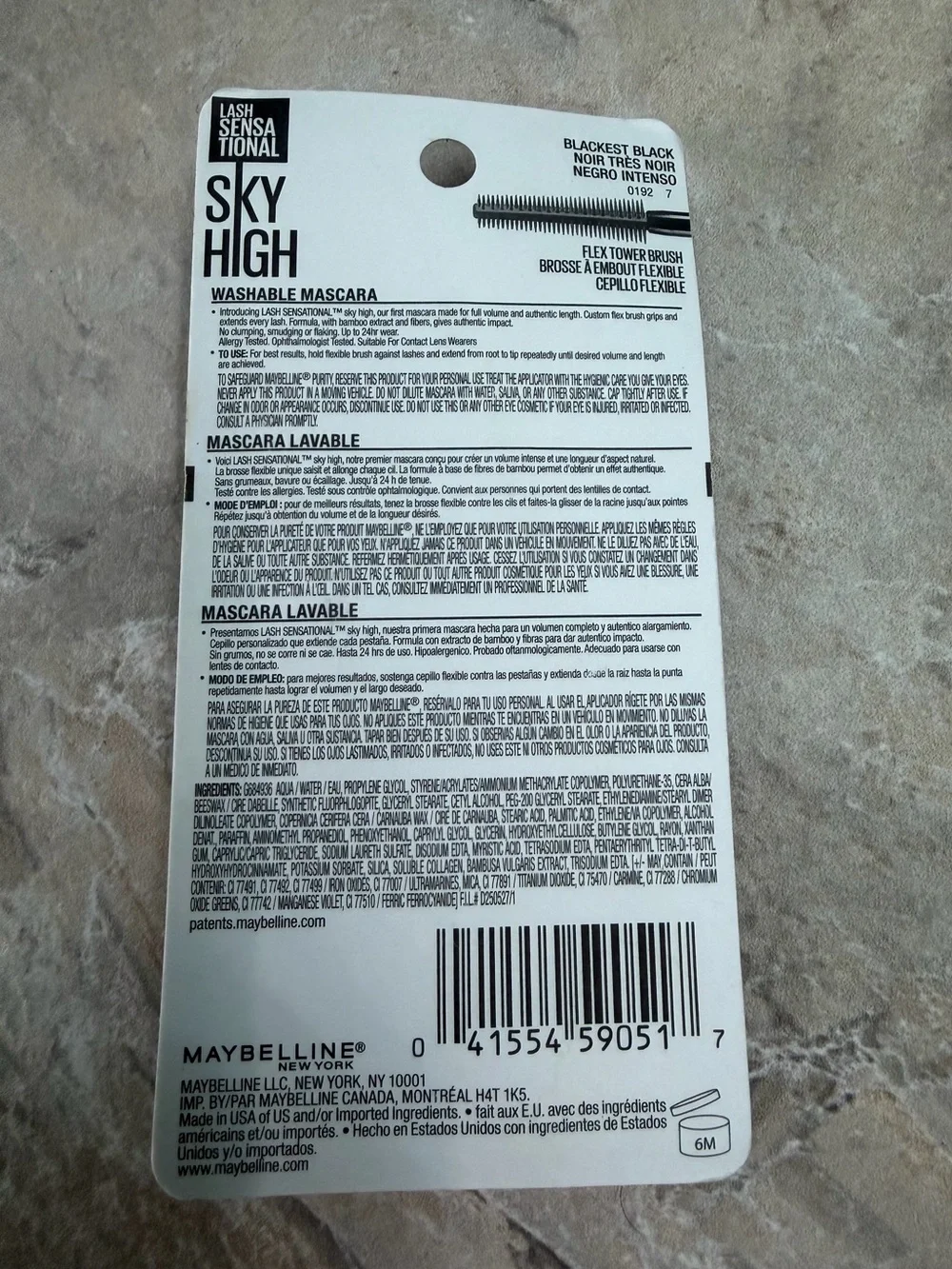 Maybelline Sky High Mascara Blackest Black